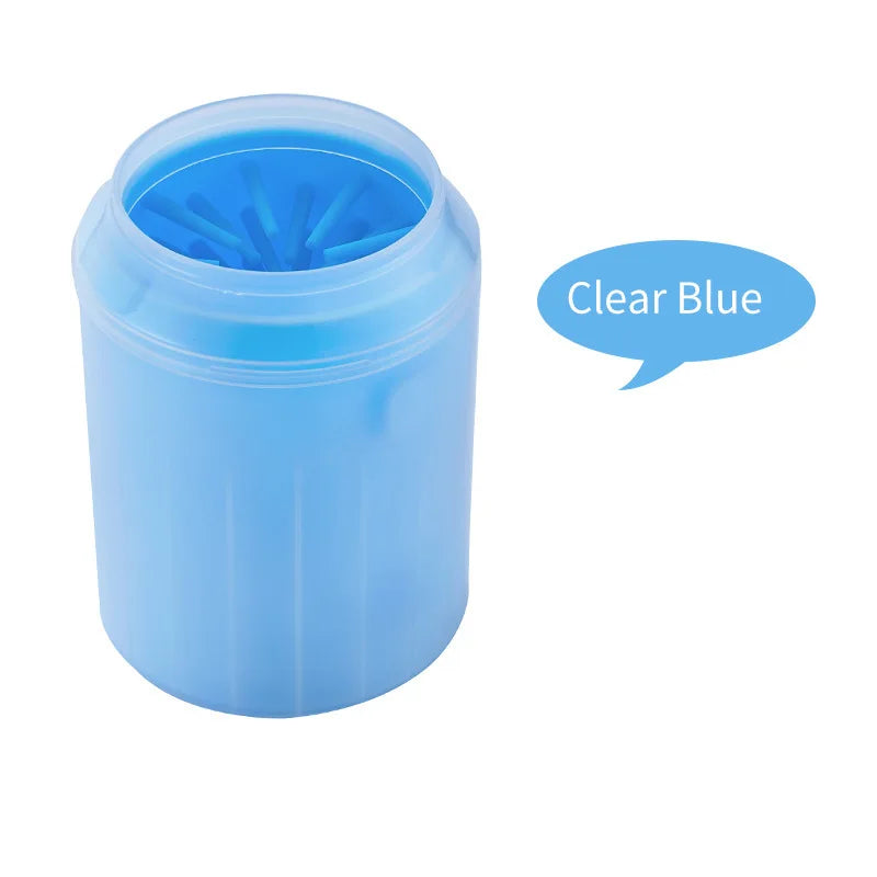 ArcticWag portable dog paw cleaner cup with soft silicone bristles for muddy paws